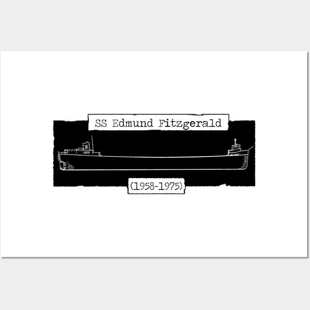 The SS Edmund Fitzgerald Wall Art by dragonrise_studio